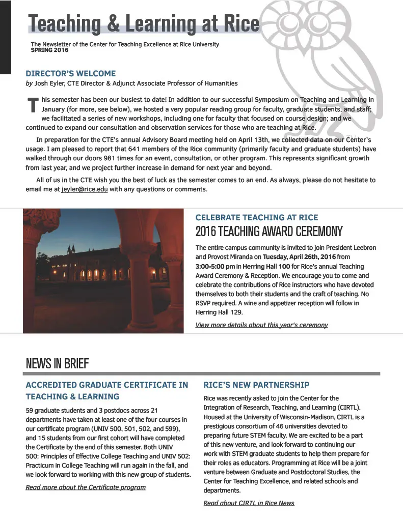 newsletter cover image