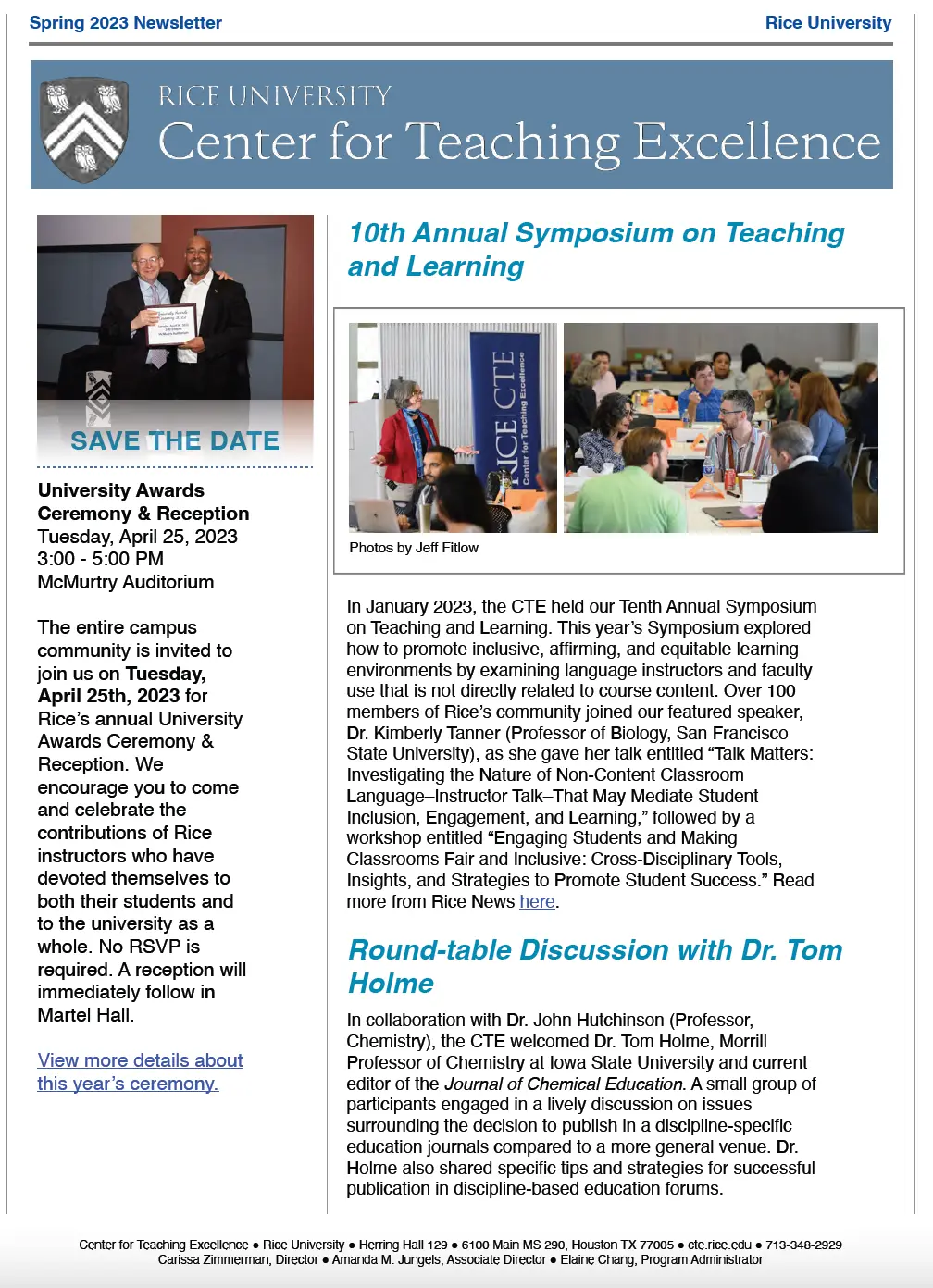 newsletter cover image